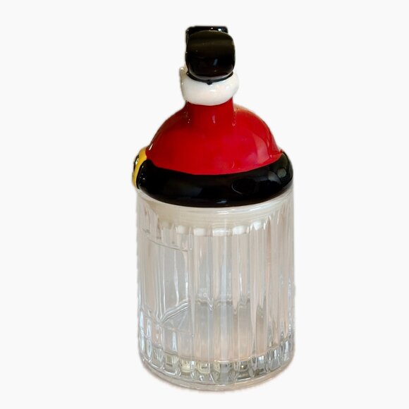 Santa Glass Storage Jar Candy Tea Container Christmas Decoration - Picture 2 of 8